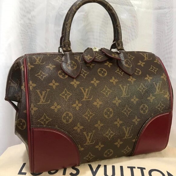 LOUIS VUITTON MONOGRAM SHINE DOC PM IN BORDEAUX RETAIL $2960-100% AUTHENTIC - Picture 3 of 16